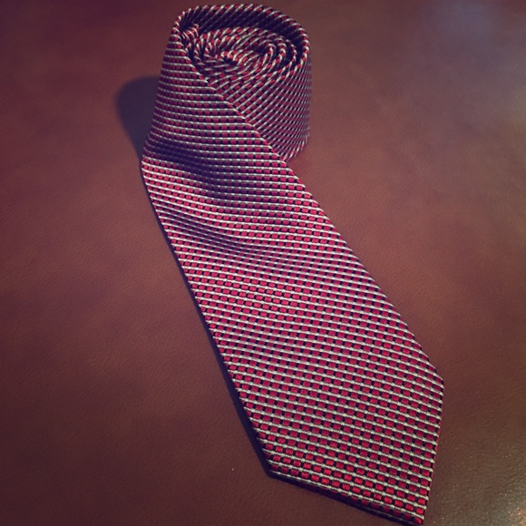 Saks Fifth Avenue Red Silk Necktie - Picture 1 of 5